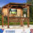 Aura 6.5 ft. x 8 ft. Cedar Wood Outdoor Entertainment Gazebo Bar With Hardtop Galvanized Steel Roof, Powerport,Bar Table And Foot Rest Rail