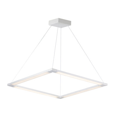 Lustre carré/rectangulaire à 4 lumières unique à DEL Roebuck