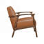 Fauteuil rembourré en similicuir à 4 pieds