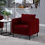 Fauteuil simple confortable en velours avec coussin et pieds en métal, idéal pour le salon, la chambre à coucher, le bureau et les espaces de lecture
