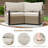Patio Loveseat With Left And Right Armrests-1629266254