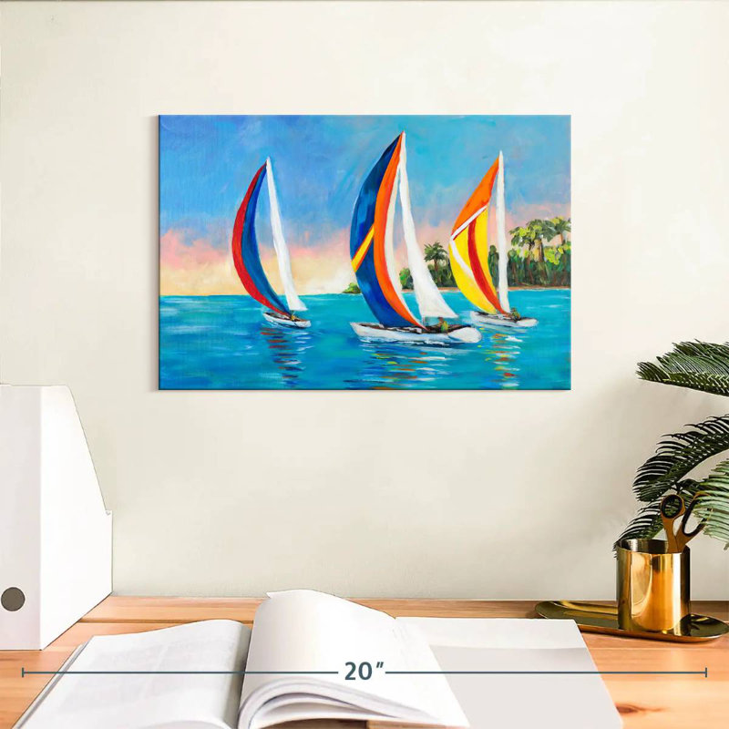 Morning sails at sea Aletra, H 8 po x l 12 po