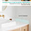 21 Inch Crystal White Quartz Stone Vanity Sink Countertop Sidesplash