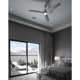 60'' 3 Blade Ceiling Fan with LED Light Kit