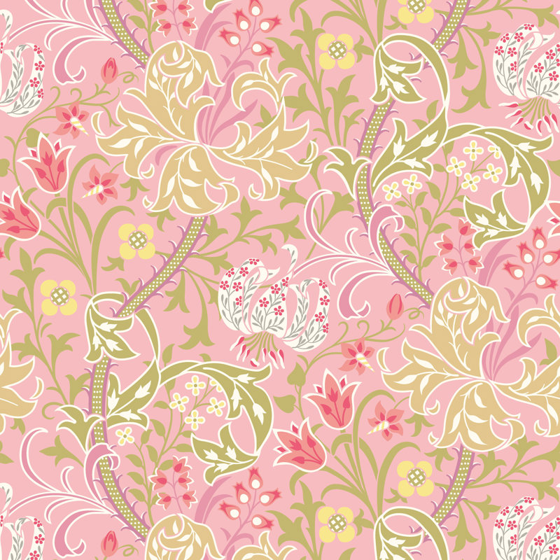 Padstow 10m x 50cm Wallpaper Roll, Rose Pink