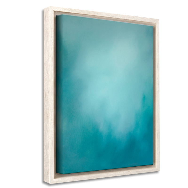 Coastal Retreat Underwater Clouds XI by  - Floater Frame Print on Canvas, 40" H x 30" W x 2.375" D, Framed Canvas, Beige