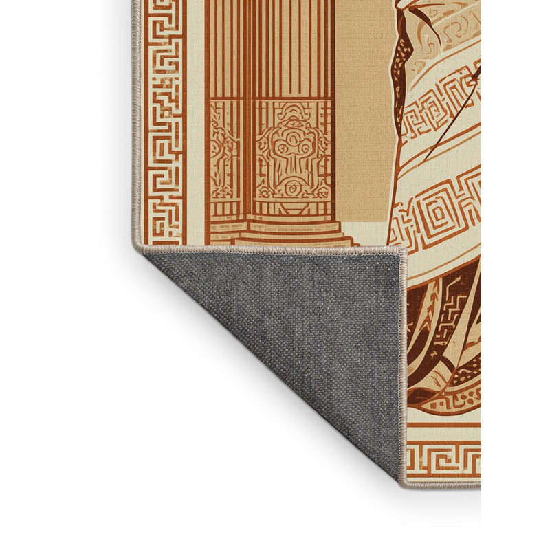 Tapis oriental doux et moelleux de style oriental Dylan brun et beige, 2 x 3