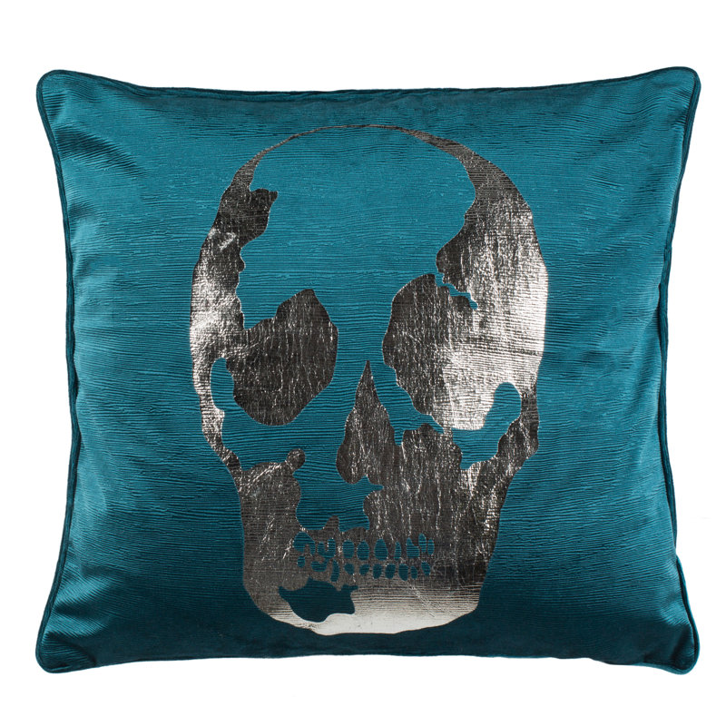 Romey Metallic Applique Reversible Throw Pillow