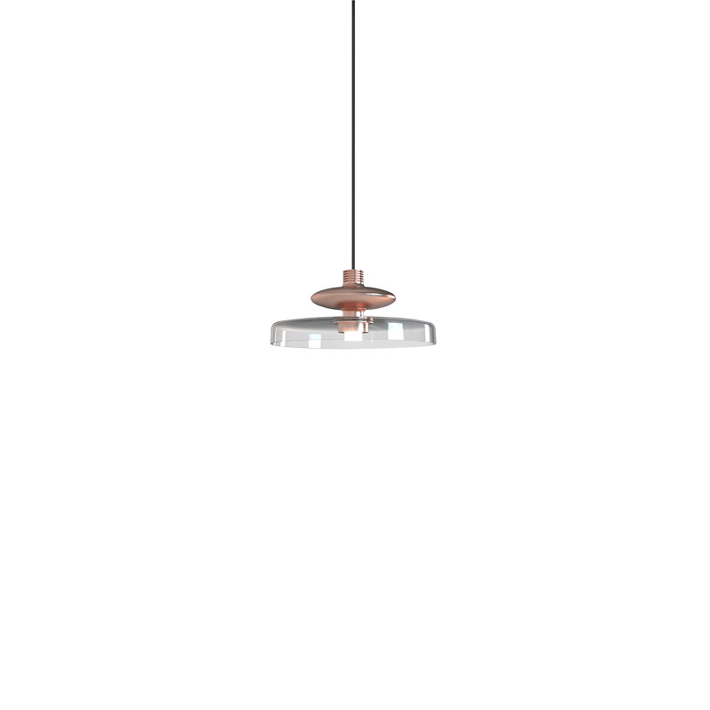 Tread 1 - Light LED Pendant, Crystal, Matte Copper, 3000 Kelvins