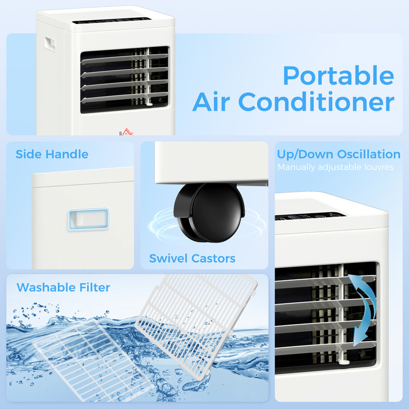 Saxon Portable Air Conditioner with Remote, 5000Btu