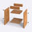 Manhattan 14.9" Nightstand, Solid Beech Wood Minimalist Bedside Table for Bedroom