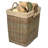 Willow Wicker Storage Log Basket with Lining