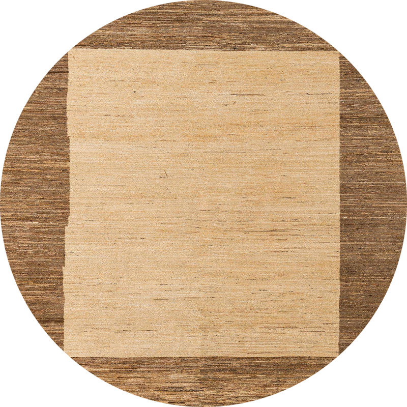 Wool Abstract Indoor Rug, Round 4'