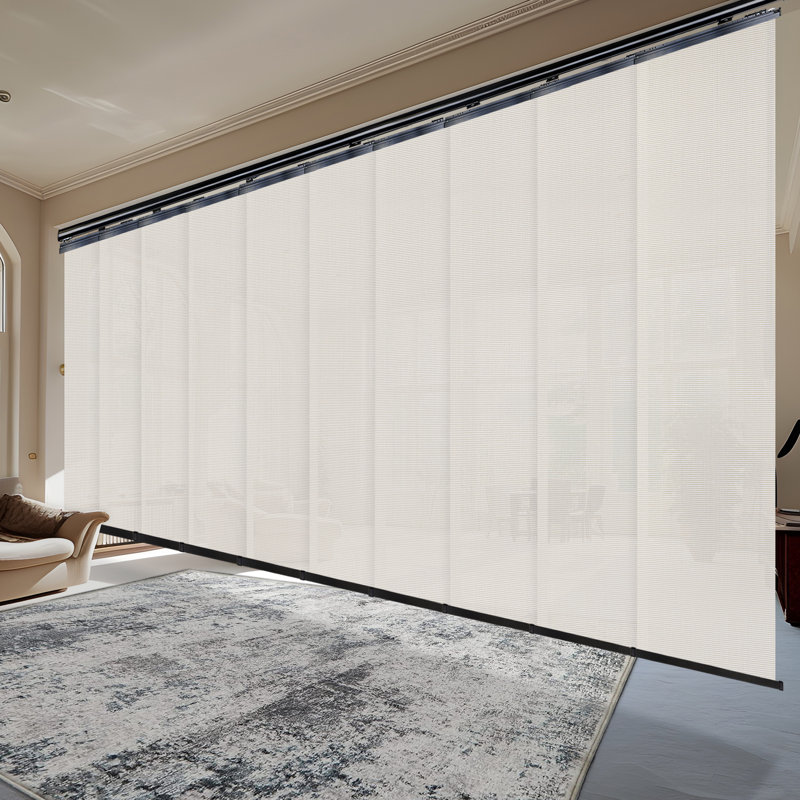 Store vertical semi-transparent extensible, L 218 po x L 116 po, Noir