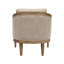 Fauteuil d'appoint avec rembourrage en mousse et tissu d'ameublement classique en bois massif et rembourrage en mousse