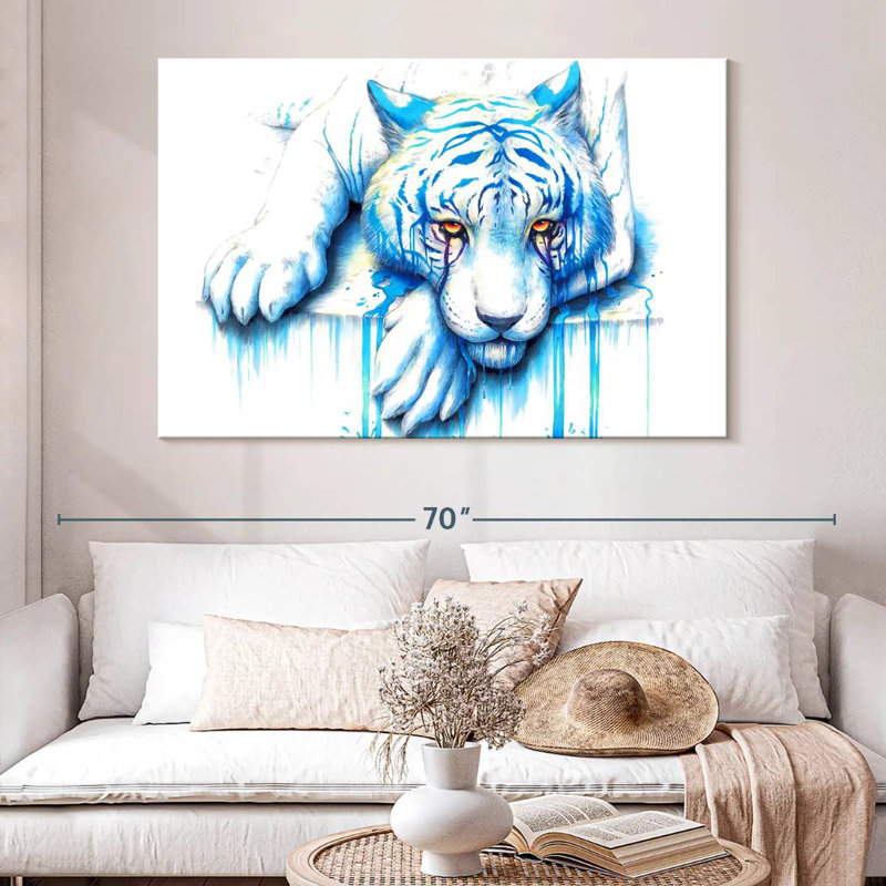 Larmes bleues, H 34 po x l 51 po