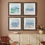 Jour sur le lac - Ensemble de 4 peintures sur toile encadrées-326967551-326967488