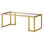 Table basse en acier et verre 45 po Oscar
