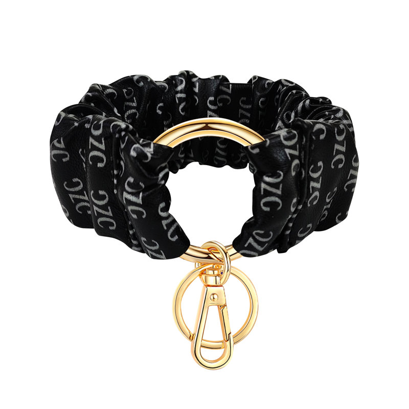 Black Scrunchie Keychain Wristlet