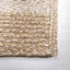 Tapis en jute et coton tissés à plat en fibre naturelle chesnut avec tapis rayé en latex-664065368