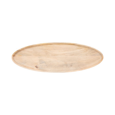 Mango Wood Footed Oval Tray