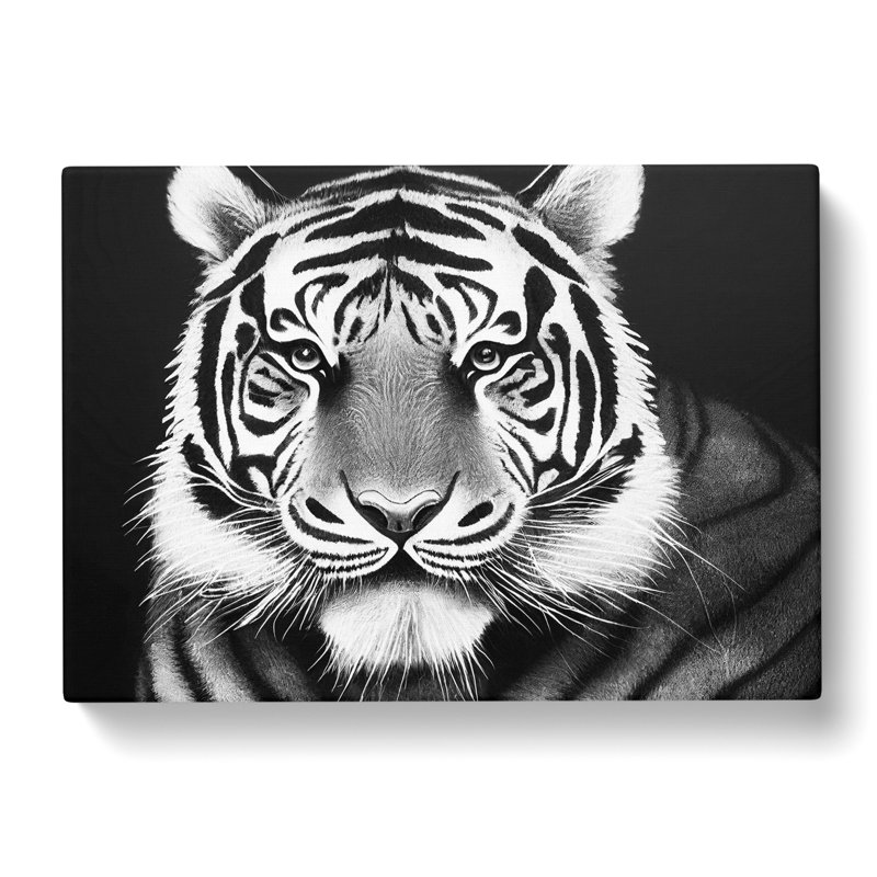 Monochrome Tiger - Wrapped Canvas
