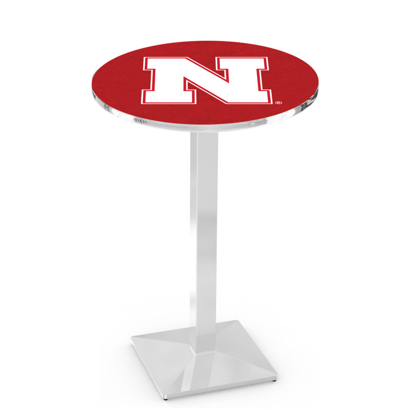 Table bistro NCAA 36 ", Chrome, Université du Nebraska