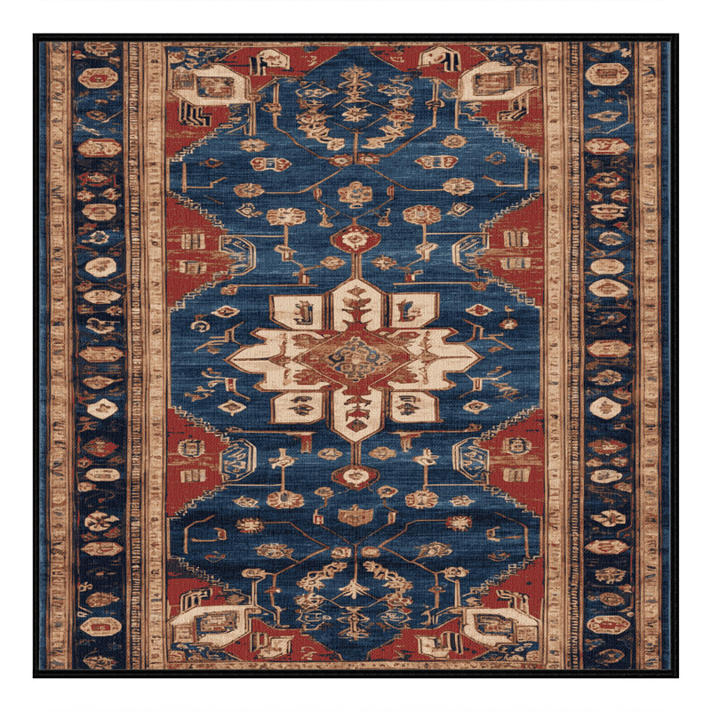 Tapis turc gris lavable à la machine, Carré 3 pi