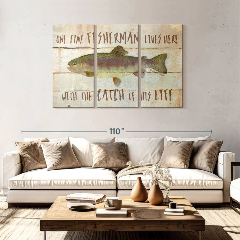 Tergel Fisherman Lives In His Catch, 48" H x 74" W