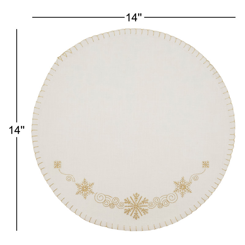 Elijay Collection 100% Cotton No Pattern Round Placemat