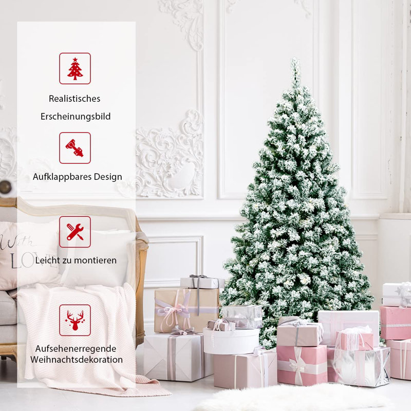 Lighted Artificial Christmas Tree, 180cm H x 100cm W x 100cm D