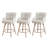 26''H Upholstered 360°Swivel Counter Height Bar Stools, Wood Legs Kitchen Island Chairs-2106507577-2106701526