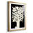 Floral Silhouette - Vintage Botanical Print, Matted and Framed Under Acrylic Glass, Living Room and Dining Room Wall Art-2003985048-2003985052