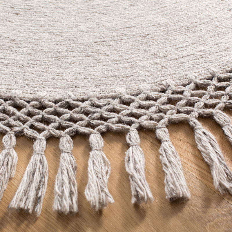 Crowley Hand Tufted Performance Solid Color Rug, Rond 3 pi
