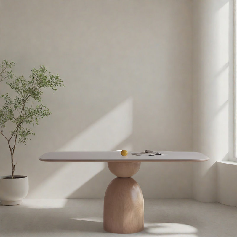 table de salle à manger en dalle de granit coloré, H 29,5 po x L 70,8 po x l 35,4 po