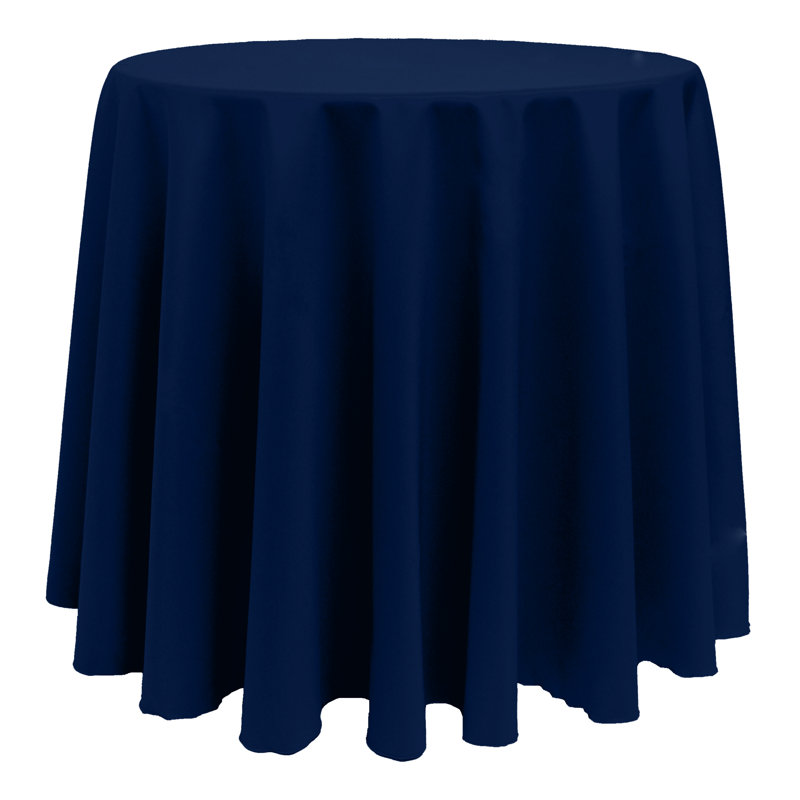 Solid Color Round Tablecloth, 108" x 108", Deep Royal