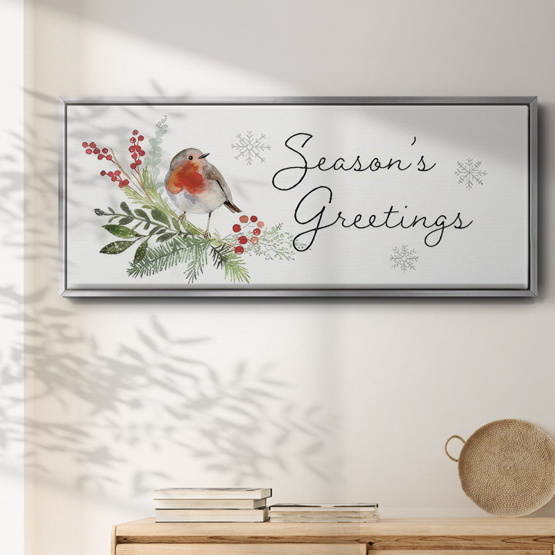 Winter Visitor Collection D- Framed Canvas, 20" H x 50" W