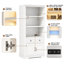 Armoire de cuisine 70,8 po à dessus plat, 2 tiroirs, 2 portes, tablettes ouvertes, lumière à détecteur de mouvement, ports USB et USB-C,-130031142