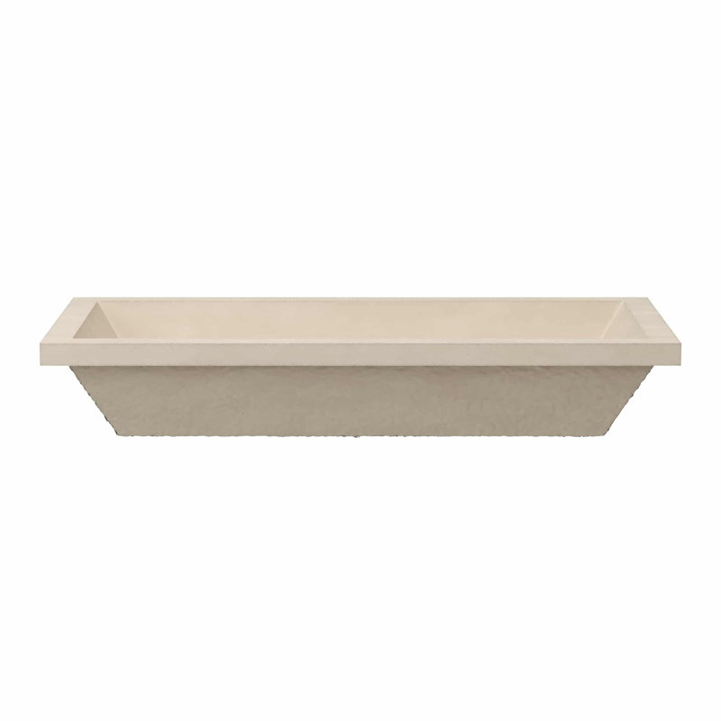 Arcata 30" Undermount Concrete Trough Bathroom Sink, Sand