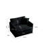 Fauteuil Comfy personnalisé à assise simple en chenille noire avec structure stable