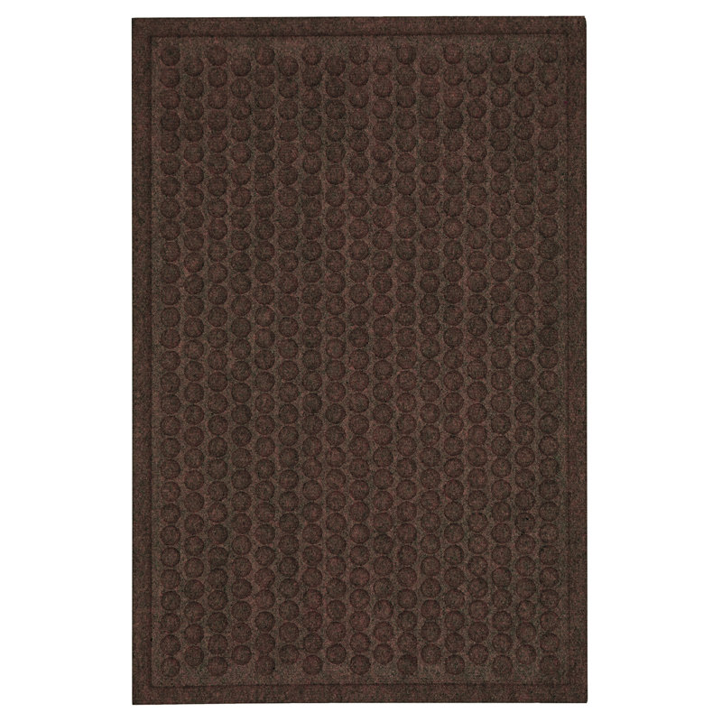 Paillasson Eufaula Dots Impressions, Rectangle 2 pi x 3 pi, Gris anthracite
