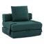 Fauteuil d'appoint pliable en lin tissé 37 po avec accoudoirs détachables Crowe-110811187