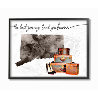 «Connecticut State the Best Journey plomb You Home Fashion Shoes and L bagages Illustration» par Amanda Greenwood, impression