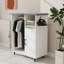 Multipurpose Rolling Ironing Cabinet With Portable Board, White For Kitchen And Cloakroom, Space - Saving E1 Cart Ideal Solution Laundry Stylish