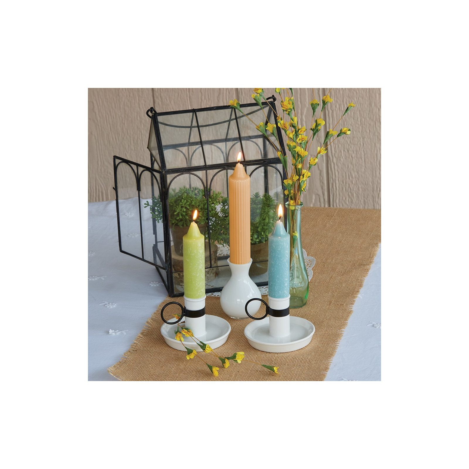 Unscented Taper Candle, Willow