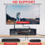 Récepteur amplificateur stéréo Pyle 400W - Amplificateur audio pour la maison avec lecteurs USB / SD, radio FM, entrées auxiliaires 3,5 mm, audio et coaxiales, affichage à DEL, entrées micro, interrupteur 2-en-1 intégré