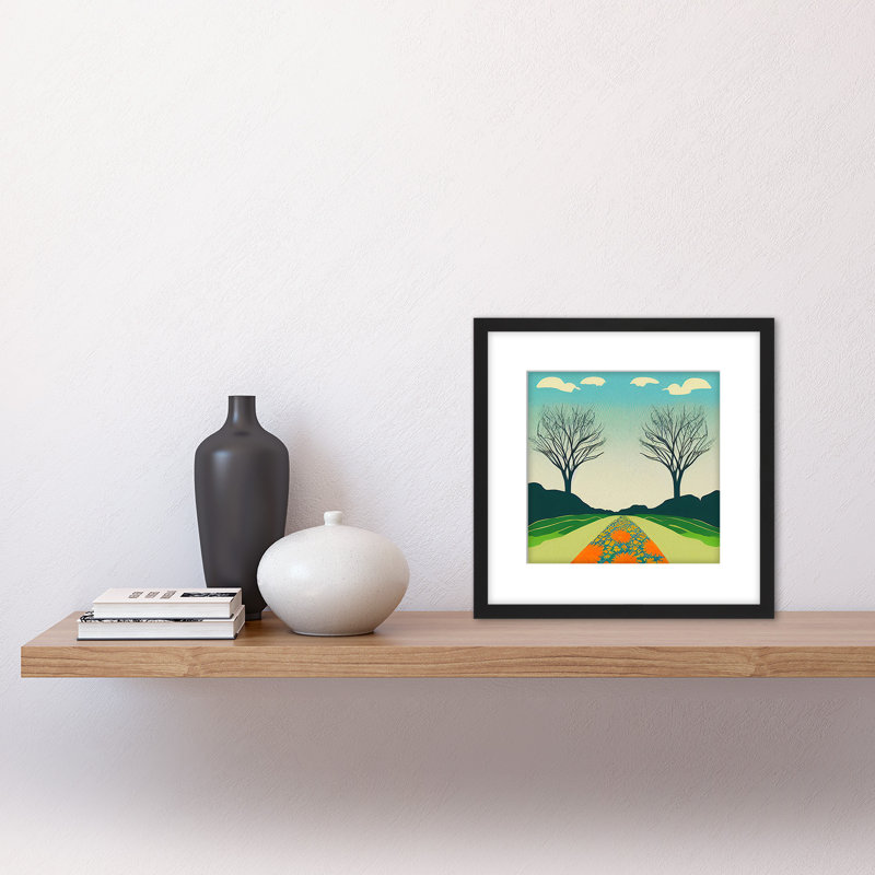 Flower Floral Path Landscape Forest Folk - Single Picture Frame Print