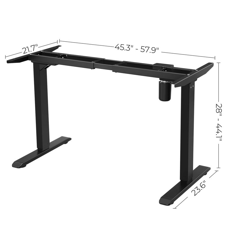 Bureau debout à hauteur ajustable Steyning, Noir