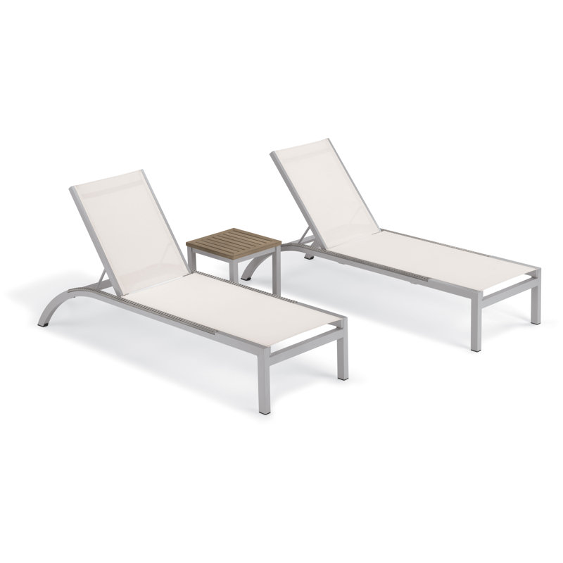 Argento Outdoor Chaise Lounge, Natural