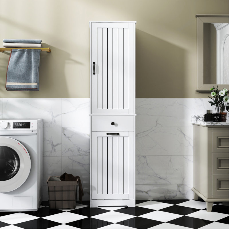Versatile Laundry Cabinet With Multiple Compartments And Stylish Design For Convenience